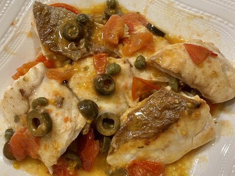 イタリアン風白身魚のムニエル